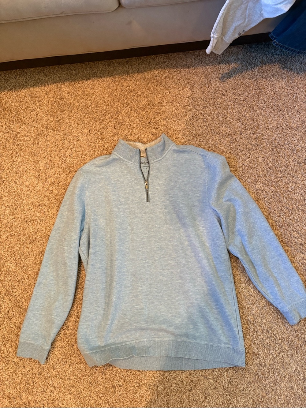 Walter Hagen Light Blue Quarter-Zip Sweater